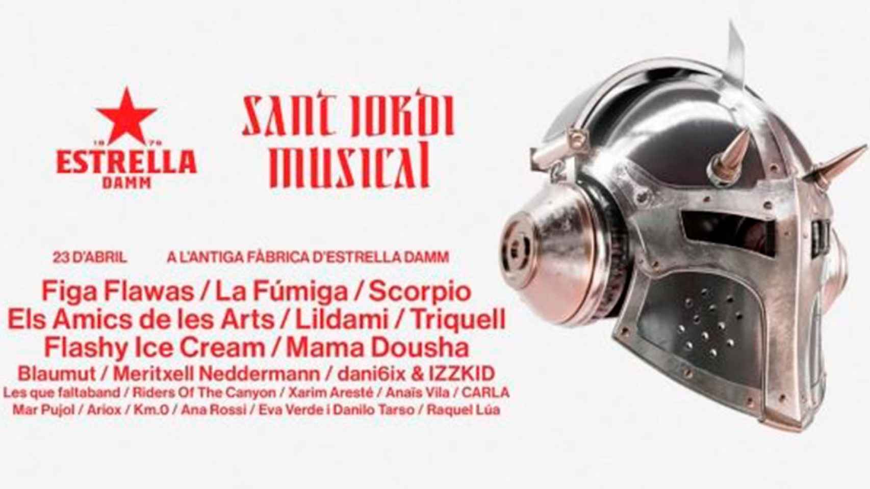 Cartel de la nueva edición del Sant Jordi Musical de Estrella Damm