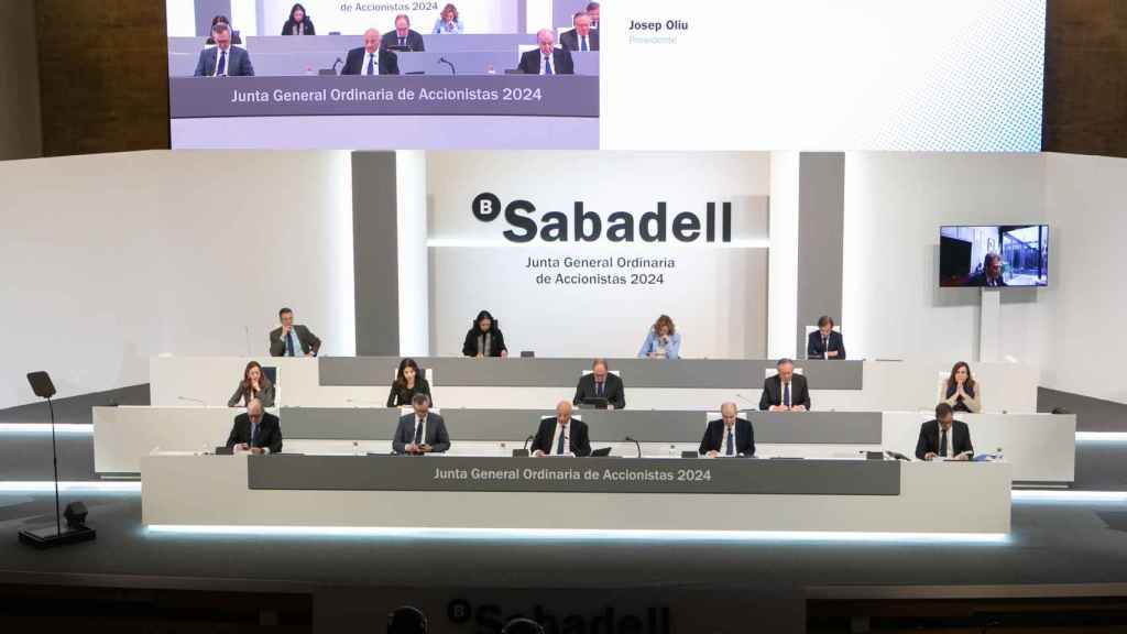 Imagen de la junta de accionistas de 2024 de Banco Sabadell