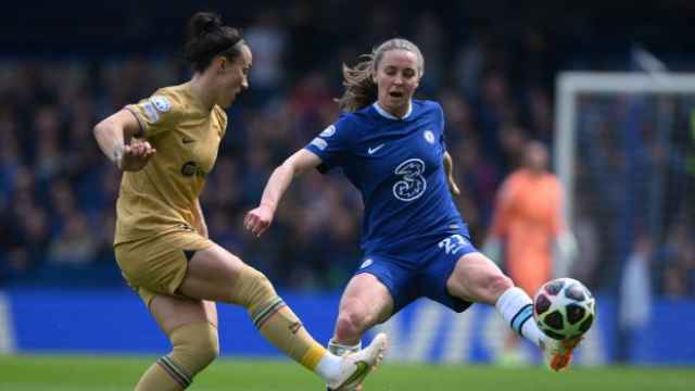 Lucy Bronze, del Barça Femenino, jugando contra el Chelsea