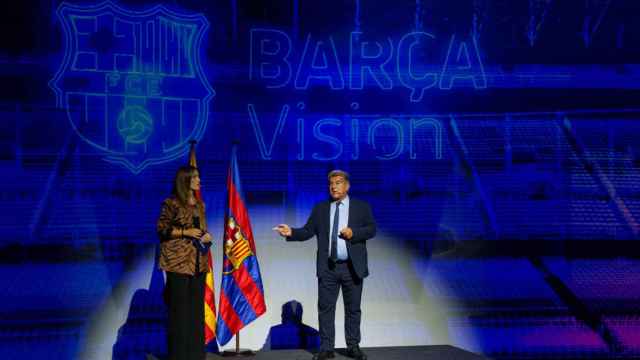 Joan Laporta, en la presentación de la plataforma Barça Vision
