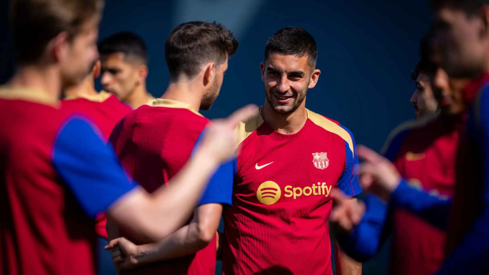 Ferran Torres, en un entrenamiento del Barça previo al partido contra el Cádiz