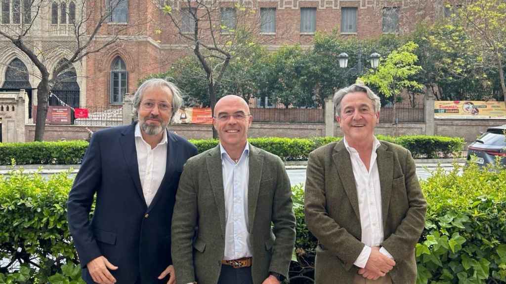 Juan Carlos Girauta, Jorge Buxadé y Hermann Tertsch, los tres primeros de la lista de Vox a las elecciones europeas