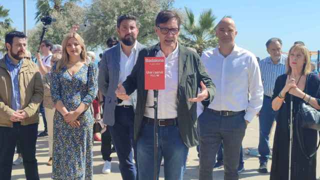 El primer secretario del PSC y candidato a las elecciones catalanas, Salvador Illa, en Badalona
