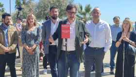 El primer secretario del PSC y candidato a las elecciones catalanas, Salvador Illa, en Badalona