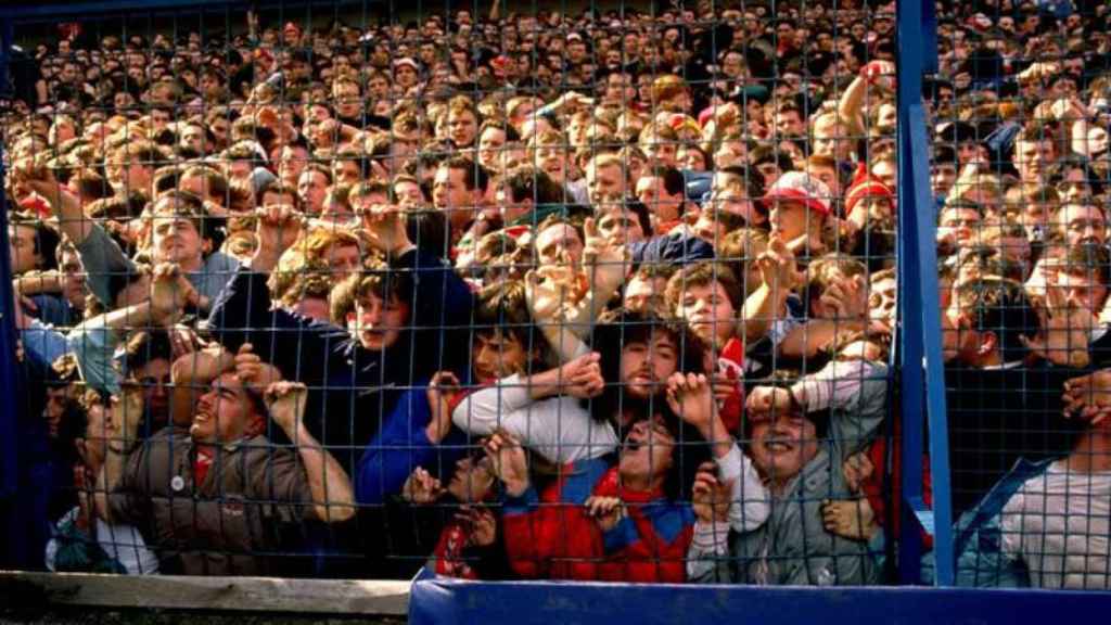 Aficionados del Liverpool en Hillsborough