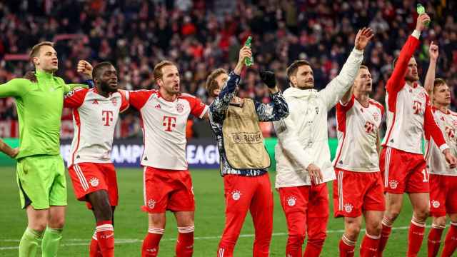 La felicidad de los jugadores del Bayern tras eliminar al Arsenal