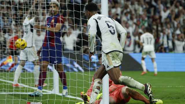 Bellingham celebra el tercer gol del Real Madrid