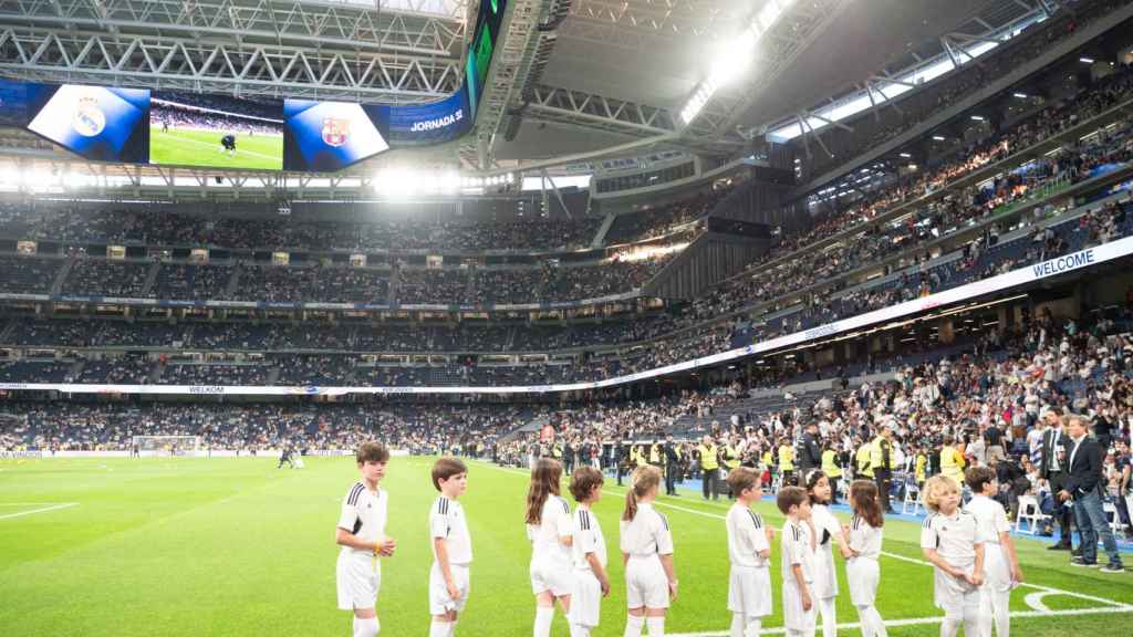 El estadio Santiago Bernabéu, antes de un clásico Real Madrid-Barça