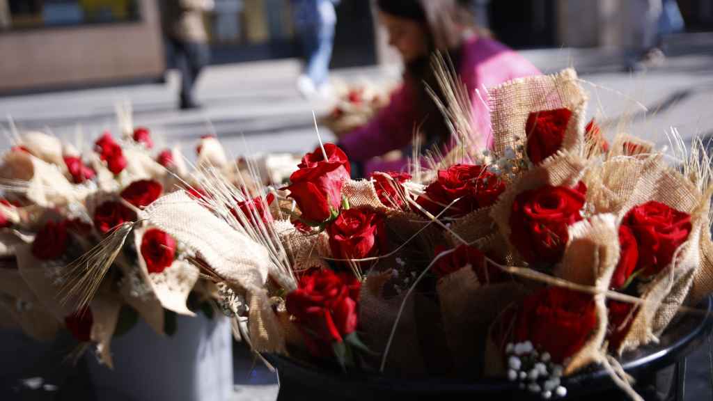 Parada de rosas en Barcelona