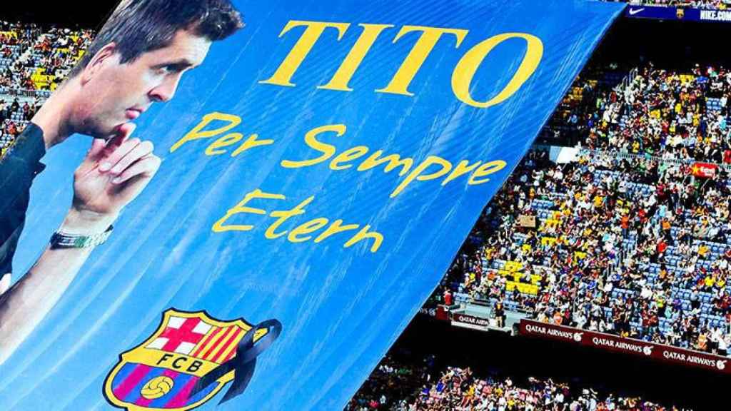 Recuerdo a Tito Vilanova en el Camp Nou