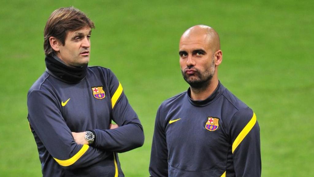 Tito Vilanova y Pep Guardiola