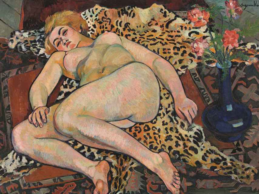 'Catherine desnuda estirada sobre una piel de pantera', Suzanne Valadon, 1923