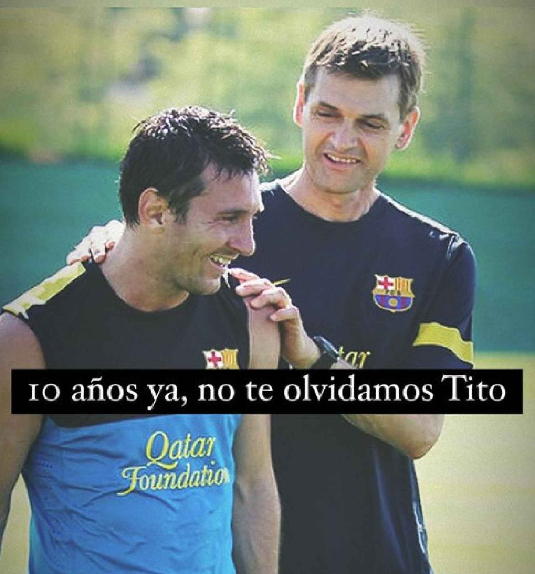 Leo Messi recuerda a Tito Vilanova en el décimo aniversario de su muerte