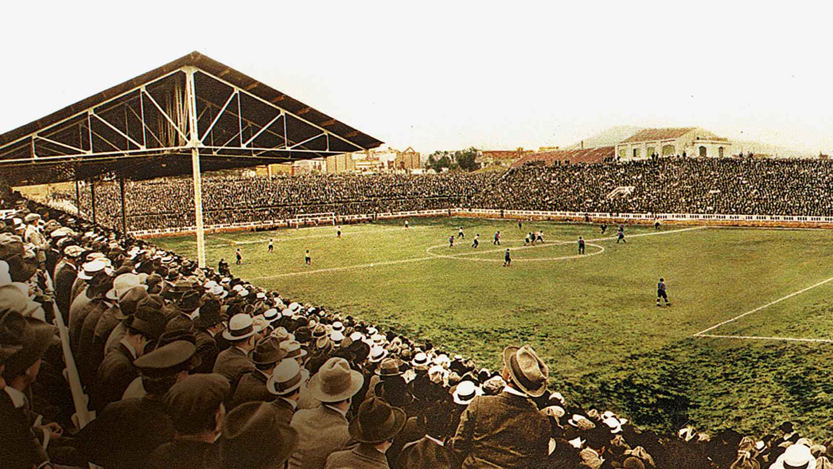 Estadio Les Corts del Barça hace 100 años