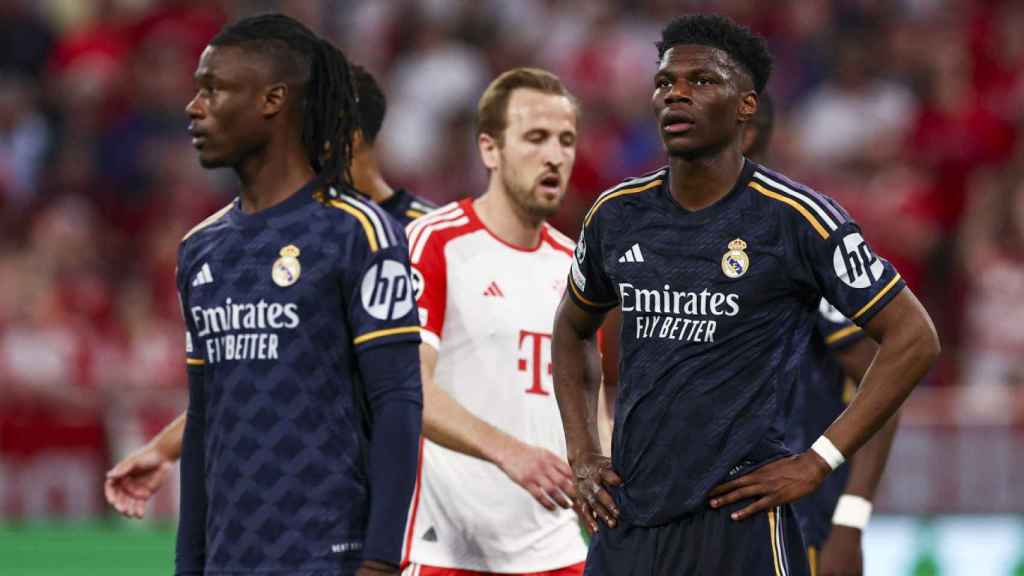 Tchouameni y Camavinga reaccionan a un gol del Bayern contra el Real Madrid