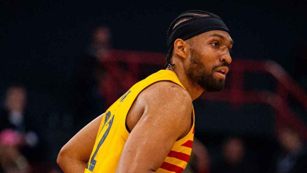 Jabari Parker, durante el partido del Barça de basket contra el Olympiakos