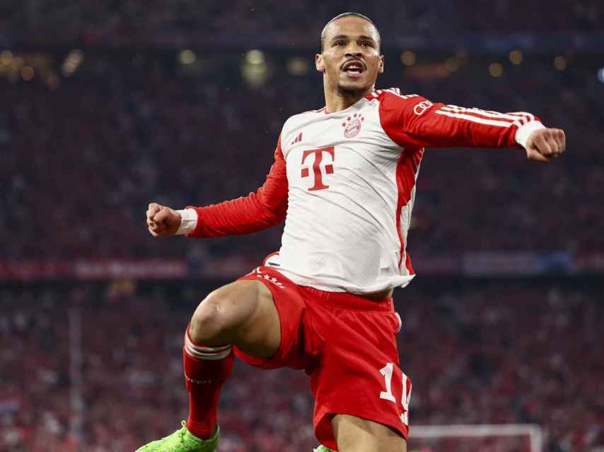 Leroy Sané celebra su gol al Real Madrid