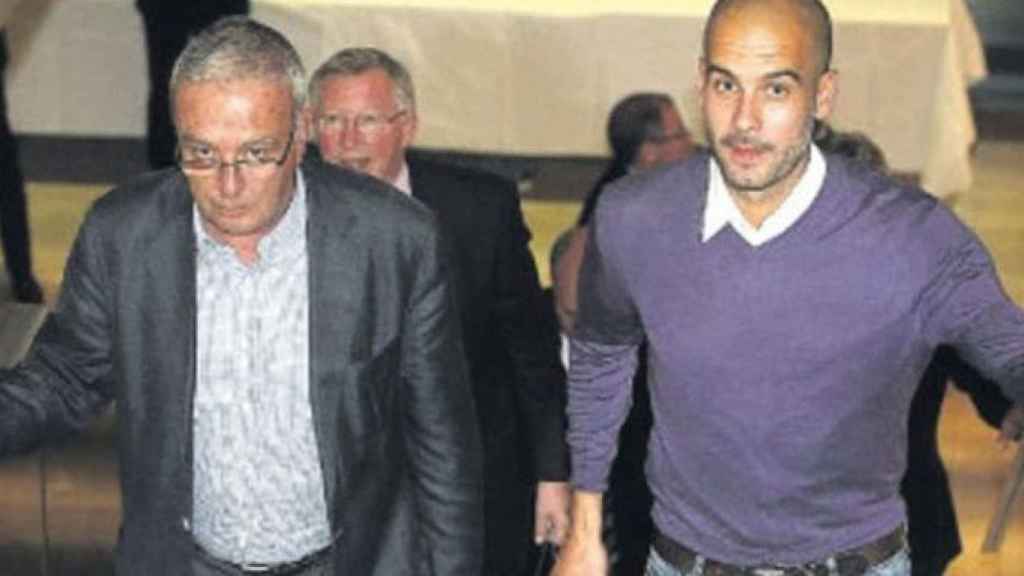 Evarist Murtra y Pep Guardiola, en una imagen de archivo