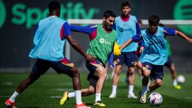 Imagen del entrenamiento del Barça del día 2 de abril de 2024