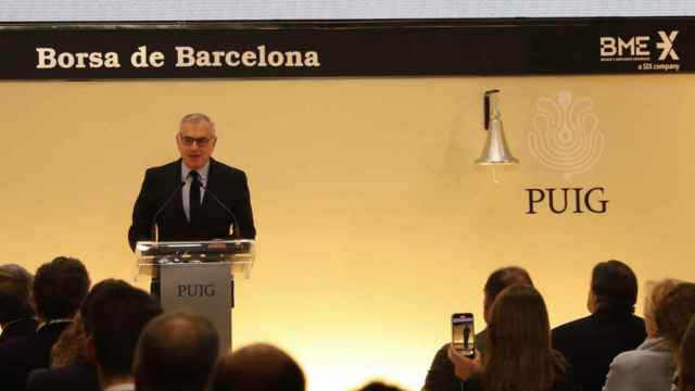 Marc Puig, durante la salida a bolsa de la compañía catalana, en la Bolsa de Barcelona, a 3 de mayo de 2024