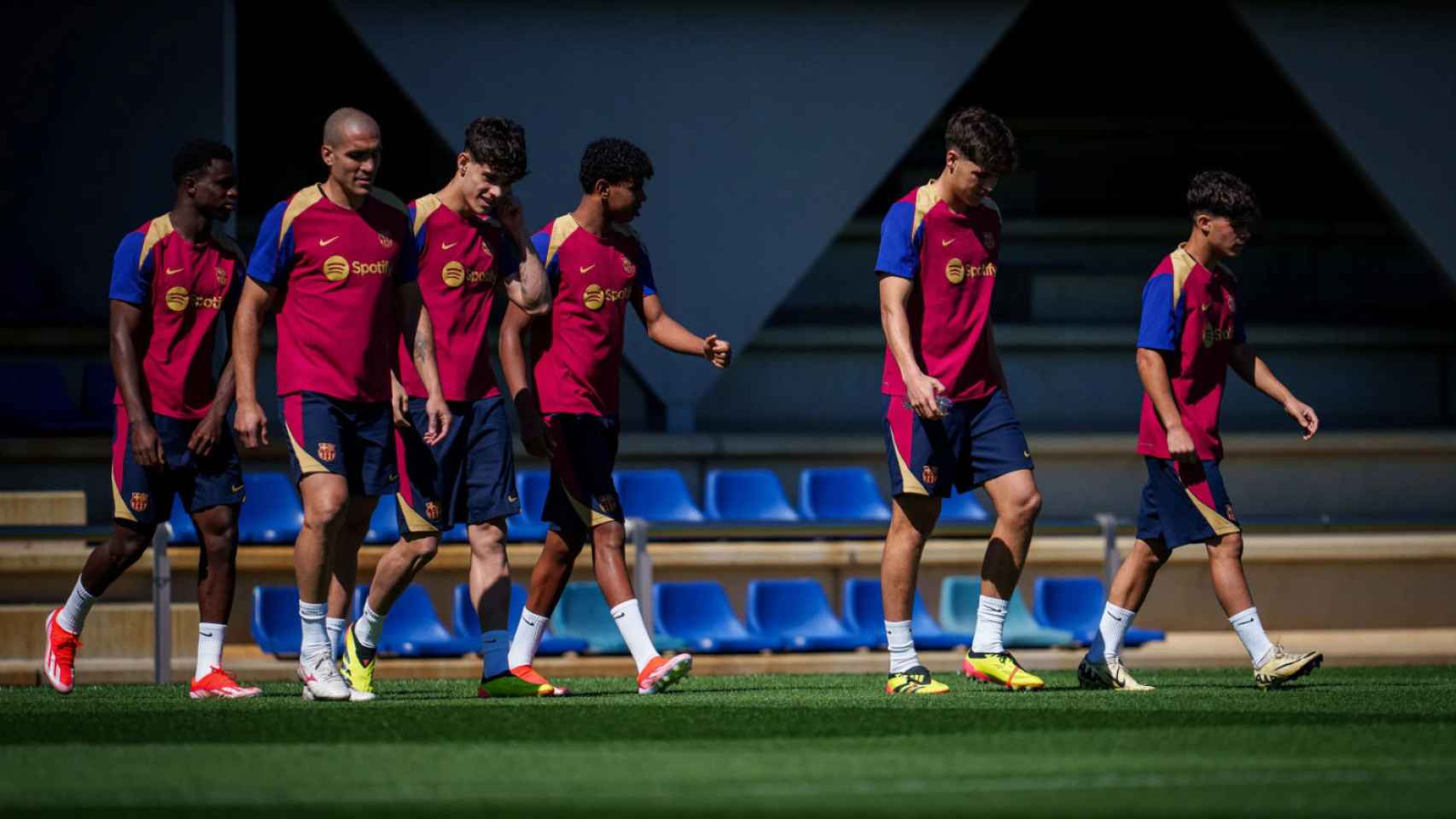 Los jugadores del Barça preparan el derbi contra el Girona