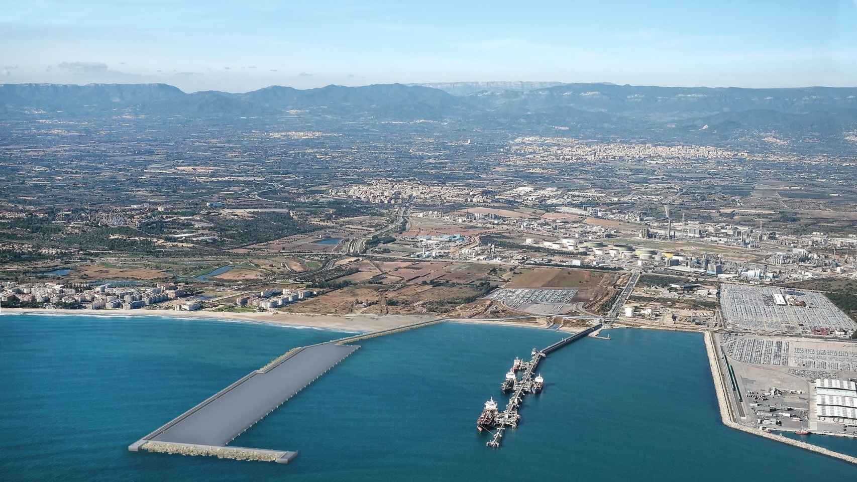 Vista de Tarragona, desde su puerto