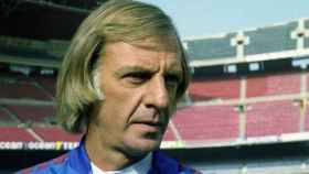 César Luis Menotti, durante su corta etapa como entrenador del Barça