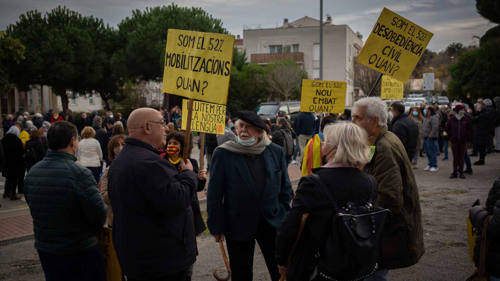 Manifestación contra el 25% de castellano en las escuelas catalanas