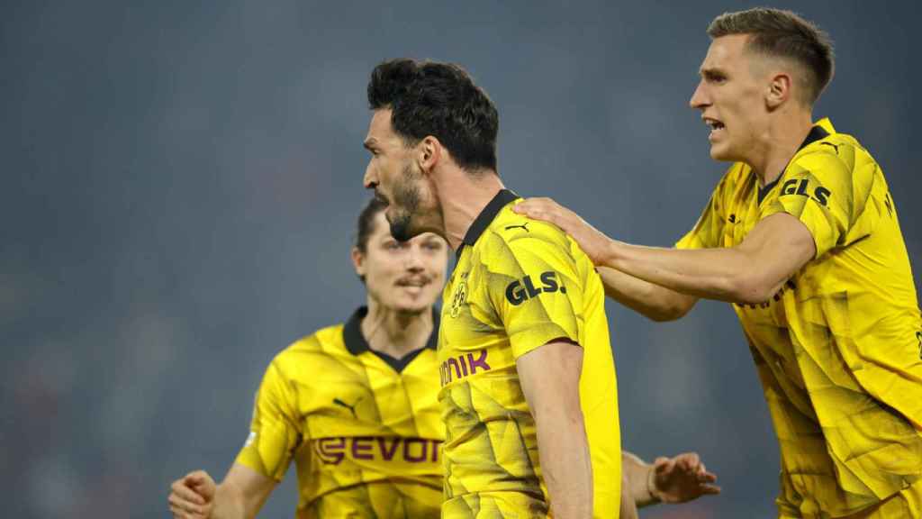 Hummels, en estado de euforia, tras marcar un gol al PSG