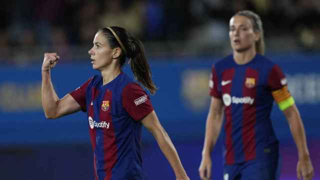 Aitana Bonmatí y Alexia Putellas, en un partido del Barça Femenino