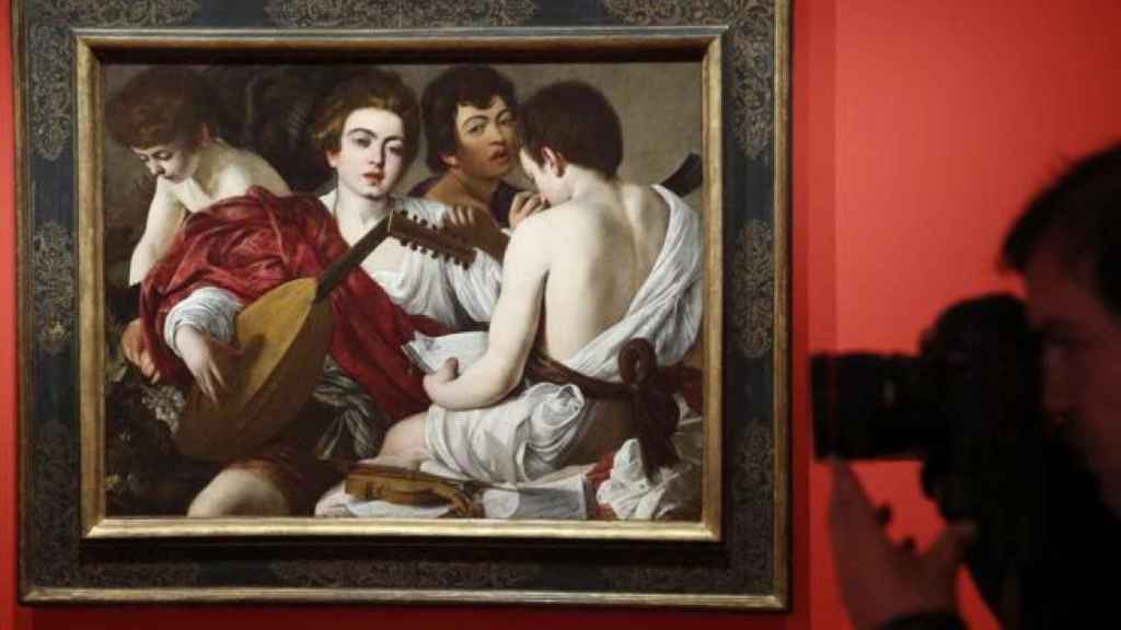 ‘Los músicos’, durante la exposición ‘Caravaggio y los pintores del Norte’ del Museo Thyssen Bornemisza en 2016.