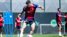 Robert Lewandowski prepara el partido del Barça contra la Real Sociedad