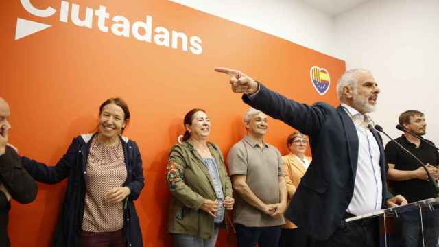 Carlos Carrizosa, líder de Ciudadanos, en la comparecencia poselectoral