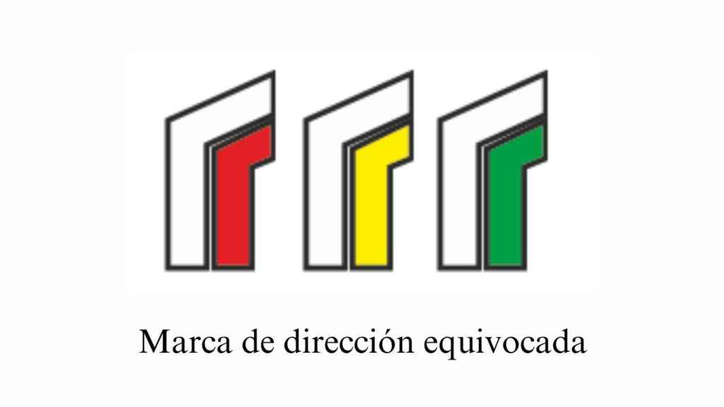 Marca de dirección equivocada