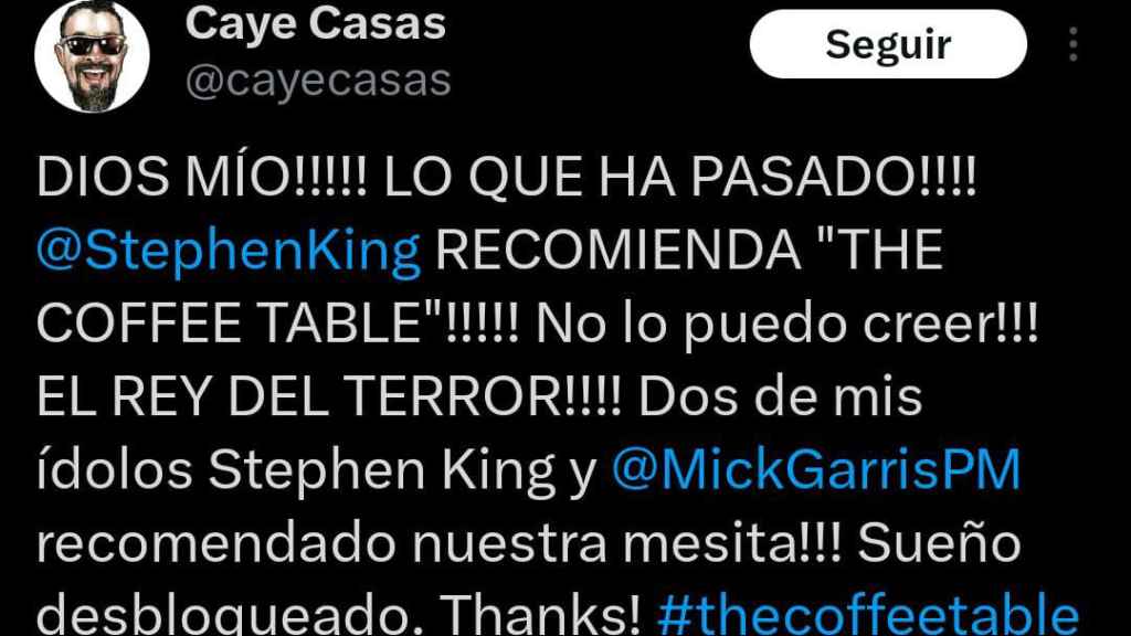 Tweet de Caye Casas
