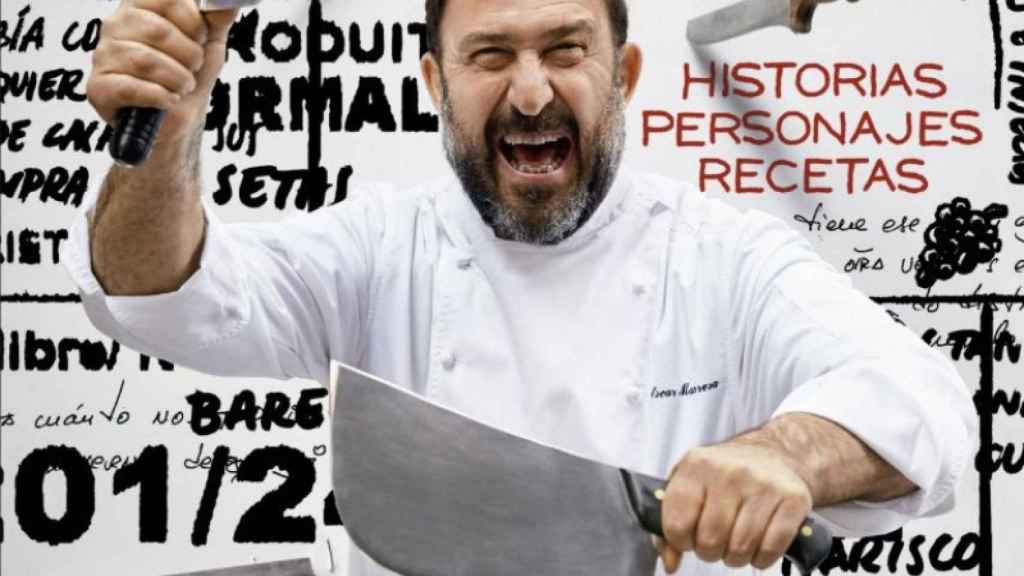 El chef Oscar Manresa, en la portada de su libro