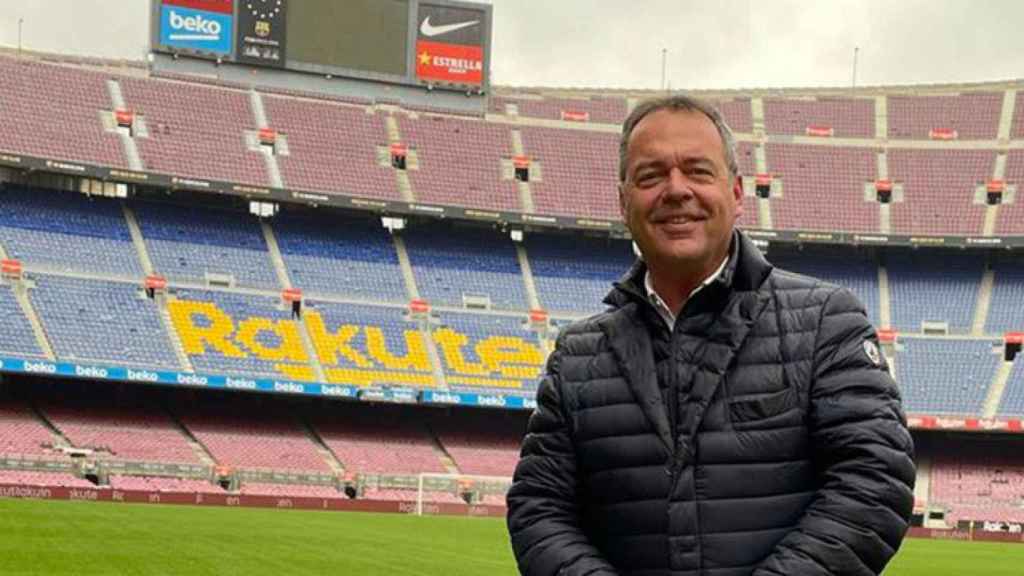 Lluís Carrasco, en el Camp Nou