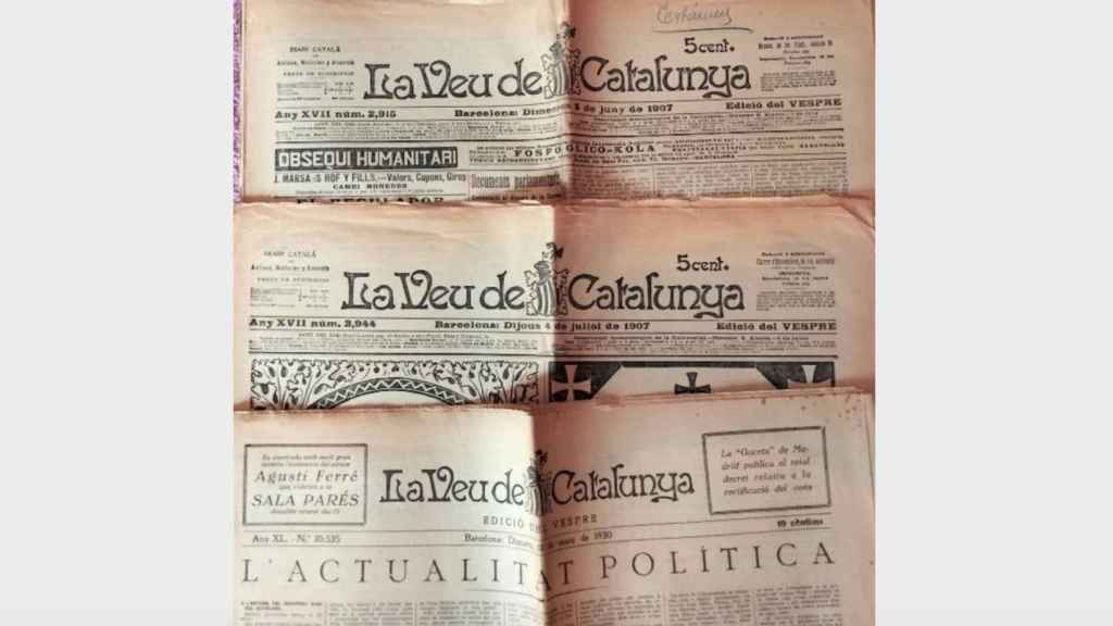 Ejemplares de 'La Veu de Catalunya'