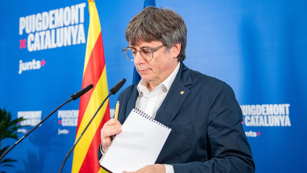 El candidato de Junts a la Generalitat de Cataluña, Carles Puigdemont