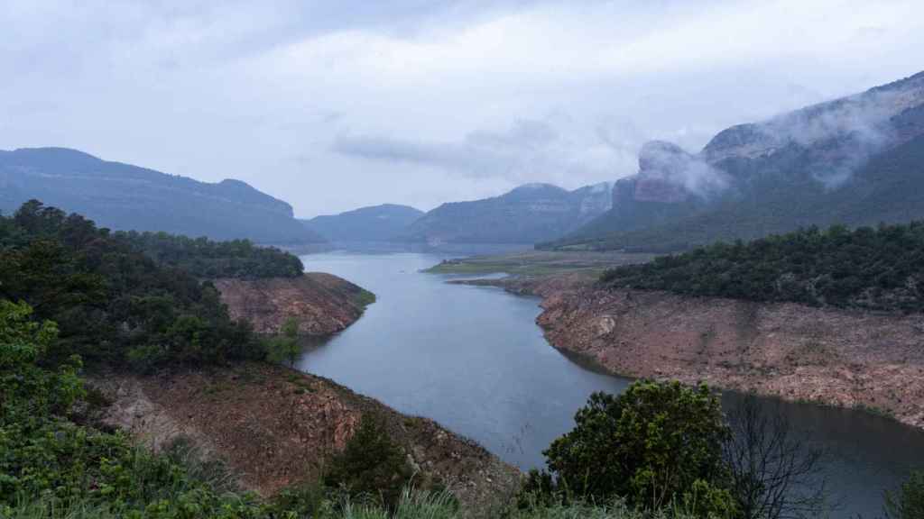 Vista general del Pantano de Sau, el 14 de mayo de 2024 después de las lluvias de los últimos días