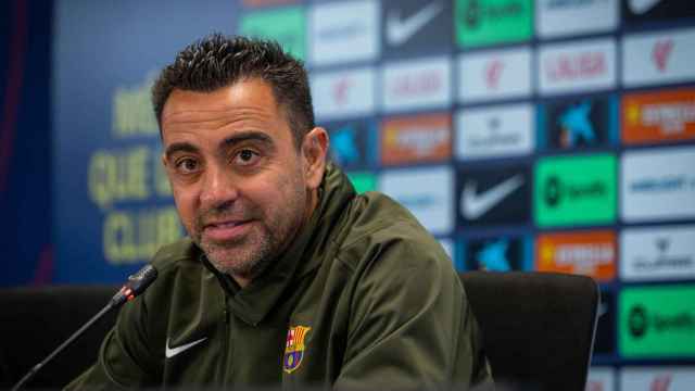 Xavi Hernández, en la rueda de prensa previa al Barça-Rayo Vallecano