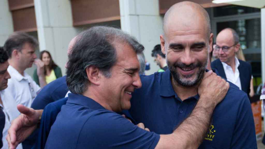 Joan Laporta y Pep Guardiola, en una imagen de archivo