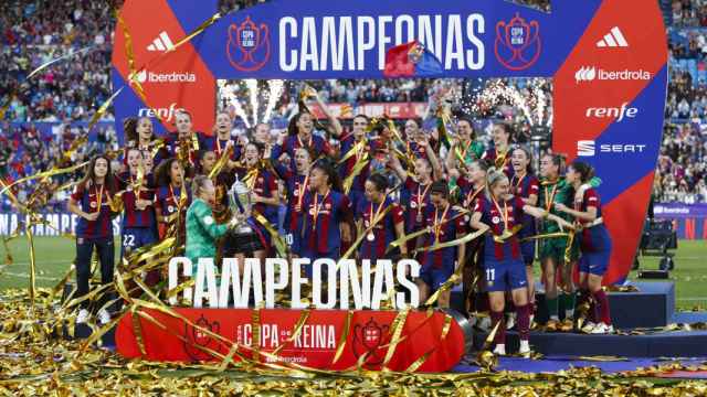 El Barça Femenino festeja la conquista de la Copa de la Reina