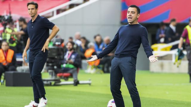 Xavi Hernández durante el partido de Liga contra el Rayo Vallecano