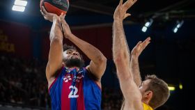 Jabari Parker durante el primer partido contra Lenovo Tenerife