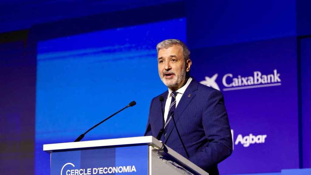 Jaume Collboni, en su discurso en la última reunión del Círculo de Economía
