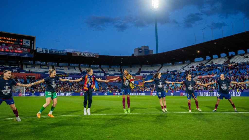 El Barça Femenino festeja la conquista de la Copa de la Reina