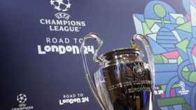 El trofeo de la Champions League que se va a entregar en la final de Wembley