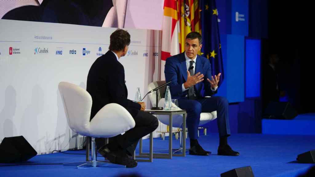 Un diálogo entre el presidente del Círculo de Economía, Jaume Guardiola, y el presidente del Gobierno, Pedro Sánchez