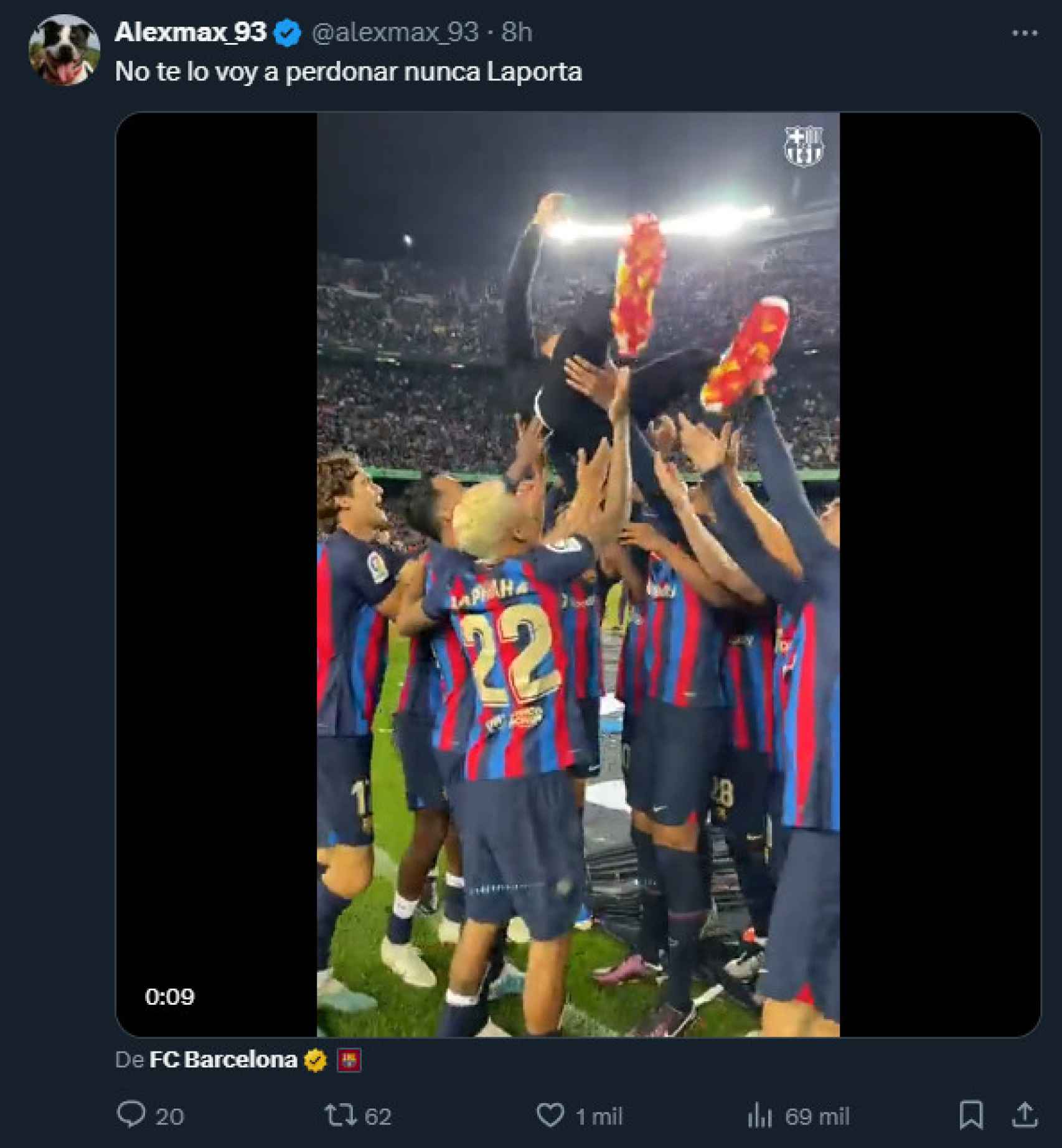 El cabreo de la afición del Barça contra Laporta (1)